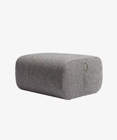 Pouf Cocotte motif pied de poule - ecru/noir - Maison Jeudi | Manoir Plume