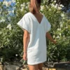 Robe courte en coton bio - chantilly - Atelier Dune | Manoir Plume