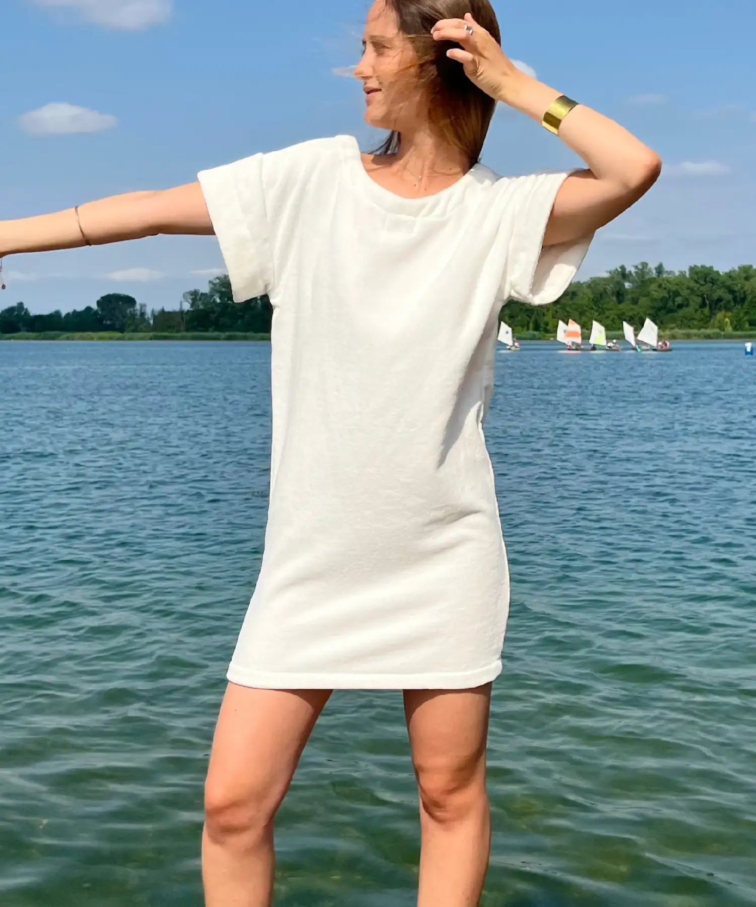 Robe courte en coton bio - chantilly - Atelier Dune | Manoir Plume