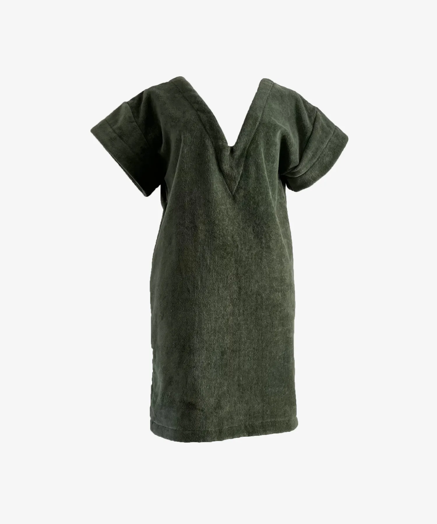 Robe courte en coton bio - sauge - Atelier Dune | Manoir Plume