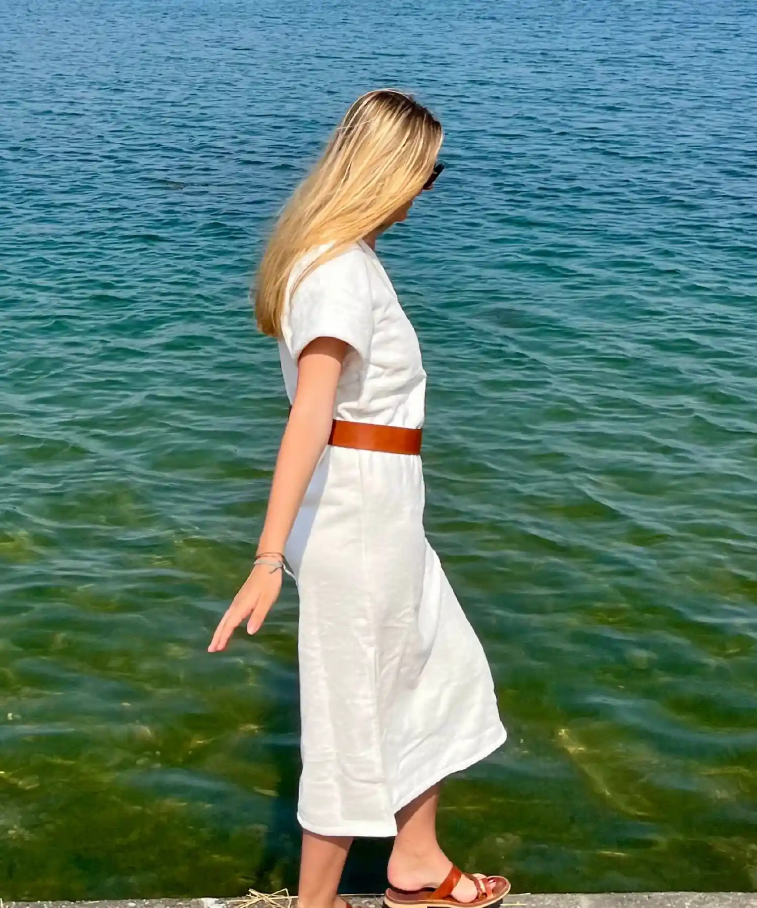 Robe longue en coton bio - chantilly - Atelier Dune | Manoir Plume