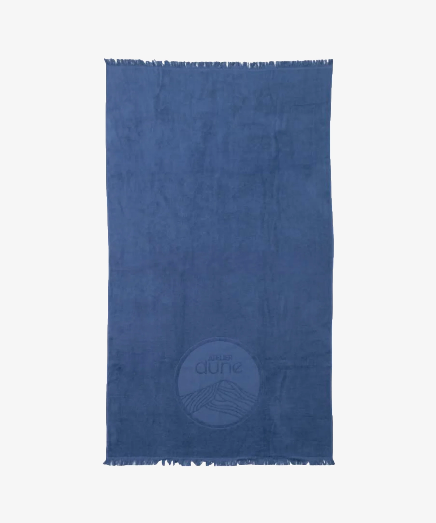 Serviette de plage en coton bio double-face - outremer - Atelier Dune | Manoir Plume