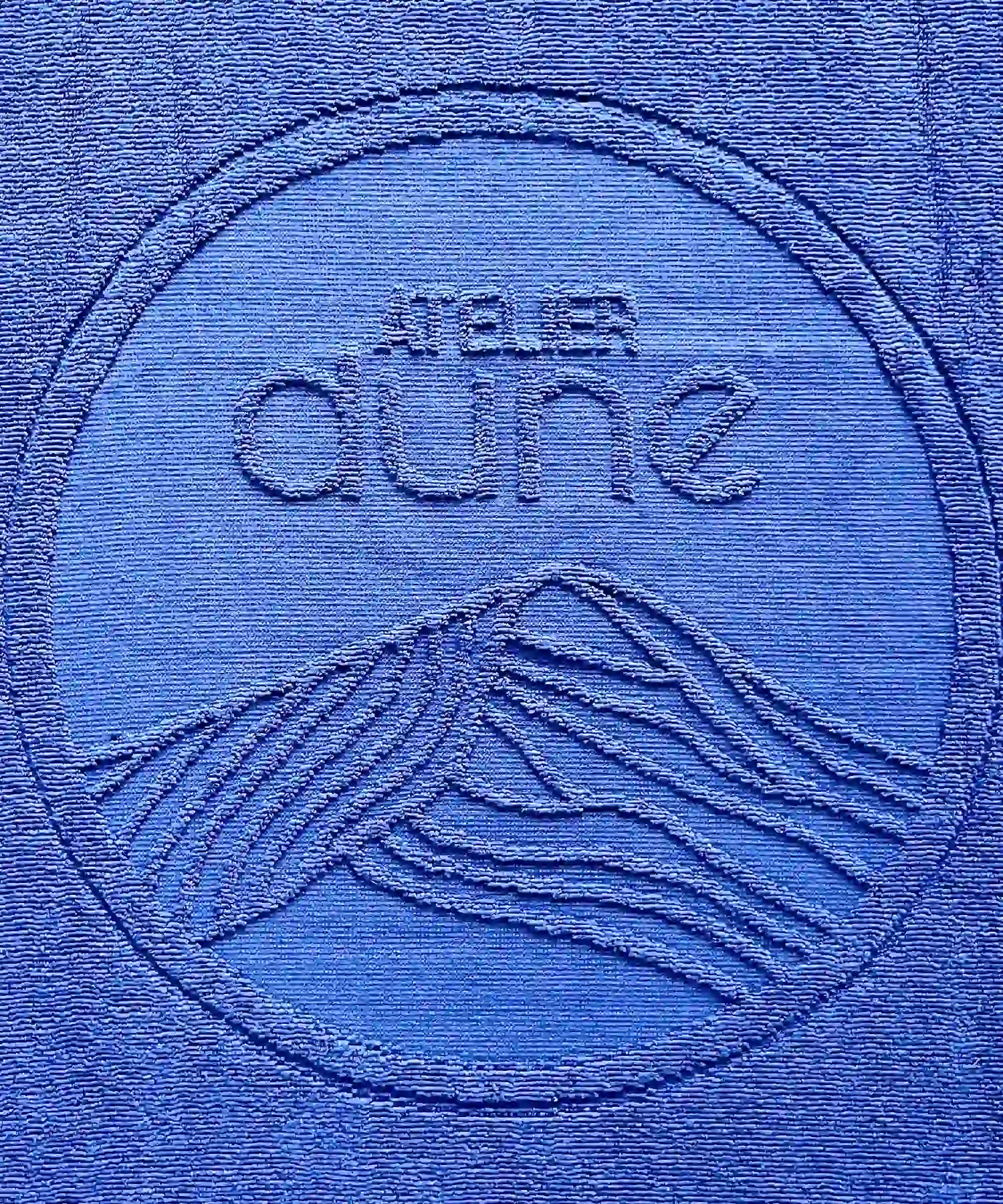 Serviette de plage en coton bio double-face - outremer - Atelier Dune | Manoir Plume