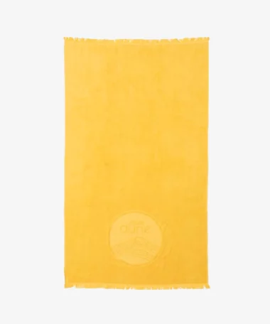 Serviette de plage en coton bio double-face - curry - Atelier Dune | Manoir Plume