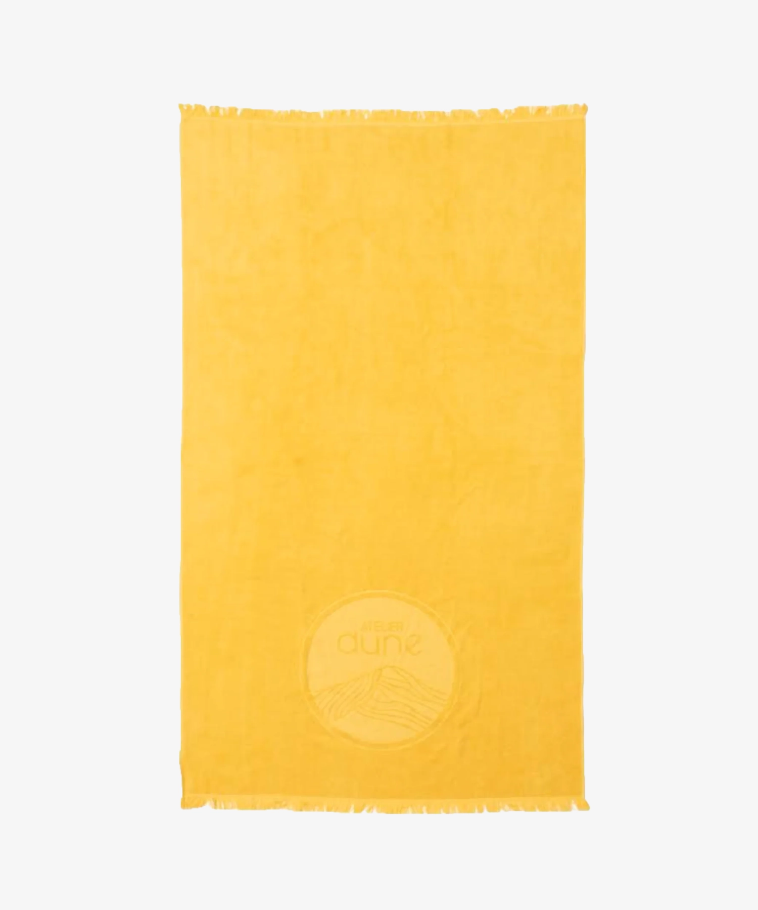 Serviette de plage en coton bio double-face - curry - Atelier Dune | Manoir Plume