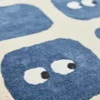 Tapis enfant en coton bio Bidules - bleu marine - Bleuu Studio | Manoir Plume Tapis enfant en coton bio Bidules - bleu marine - Bleuu Studio | Manoir Plume