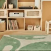 Tapis enfant en coton bio Éléphant - vert - Bleuu Studio | Manoir Plume Tapis enfant en coton bio Éléphant - vert - Bleuu Studio | Manoir Plume