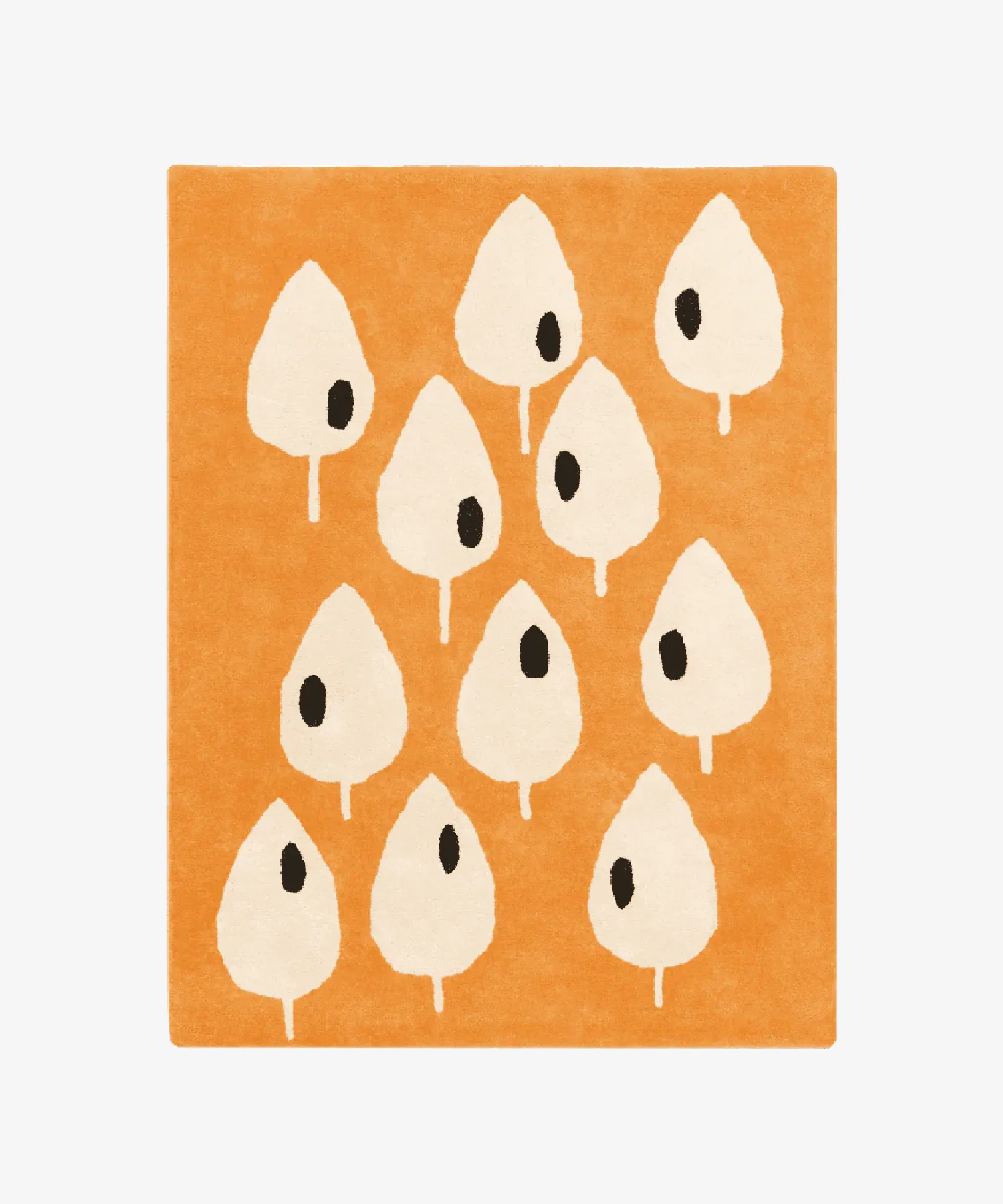 Tapis enfant en coton bio Forêt - abricot - Bleuu Studio | Manoir Plume