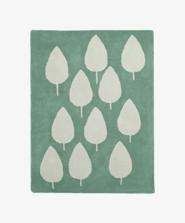 Tapis enfant en coton bio Forêt - vert - Bleuu Studio | Manoir Plume