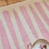 Tapis enfant en coton bio Mikado - rose - Bleuu Studio | Manoir Plume Tapis enfant en coton bio Mikado - rose - Bleuu Studio | Manoir Plume