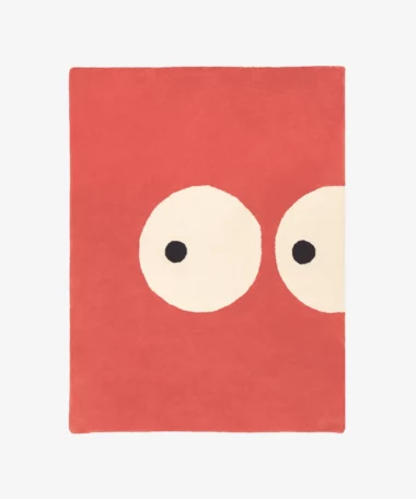 Tapis enfant en coton bio Zoeils - terracotta - Bleuu Studio | Manoir Plume