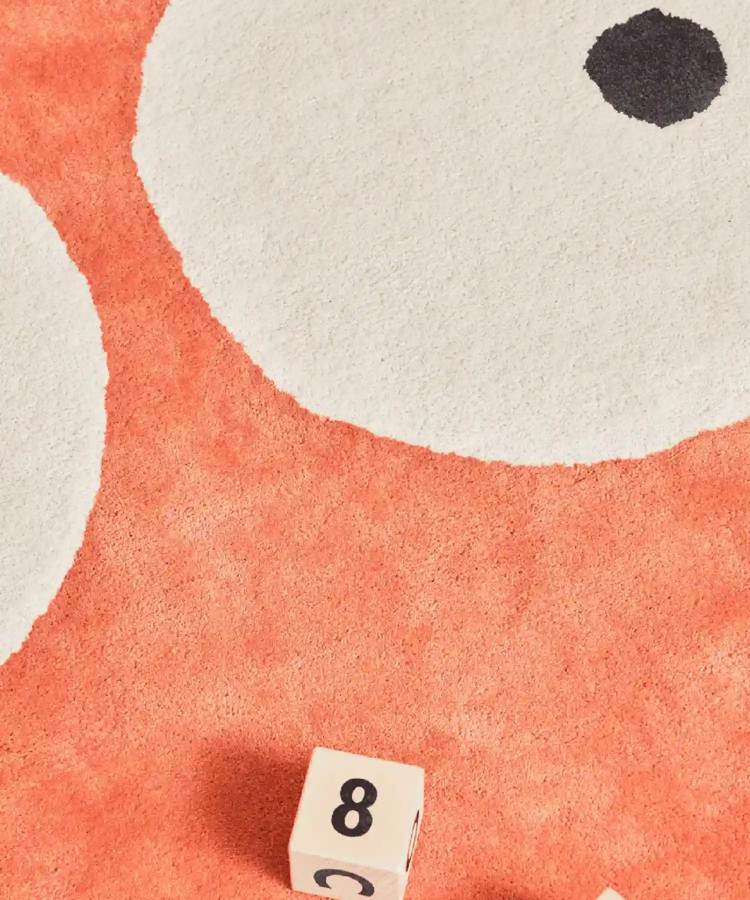 Tapis enfant en coton bio Zoeils - terracotta - Bleuu Studio | Manoir Plume