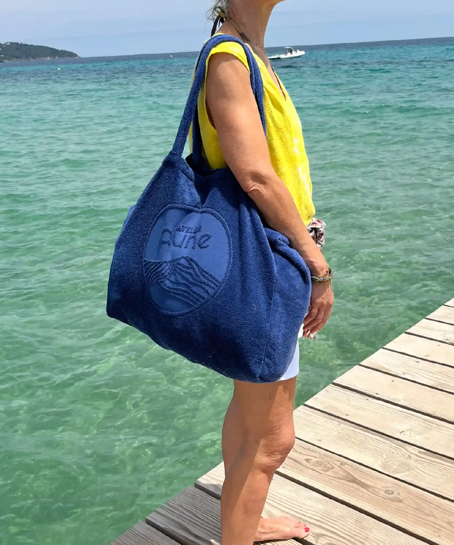 Totebag en éponge bouclette en coton bio - XL - outremer - Atelier Dune | Manoir Plume