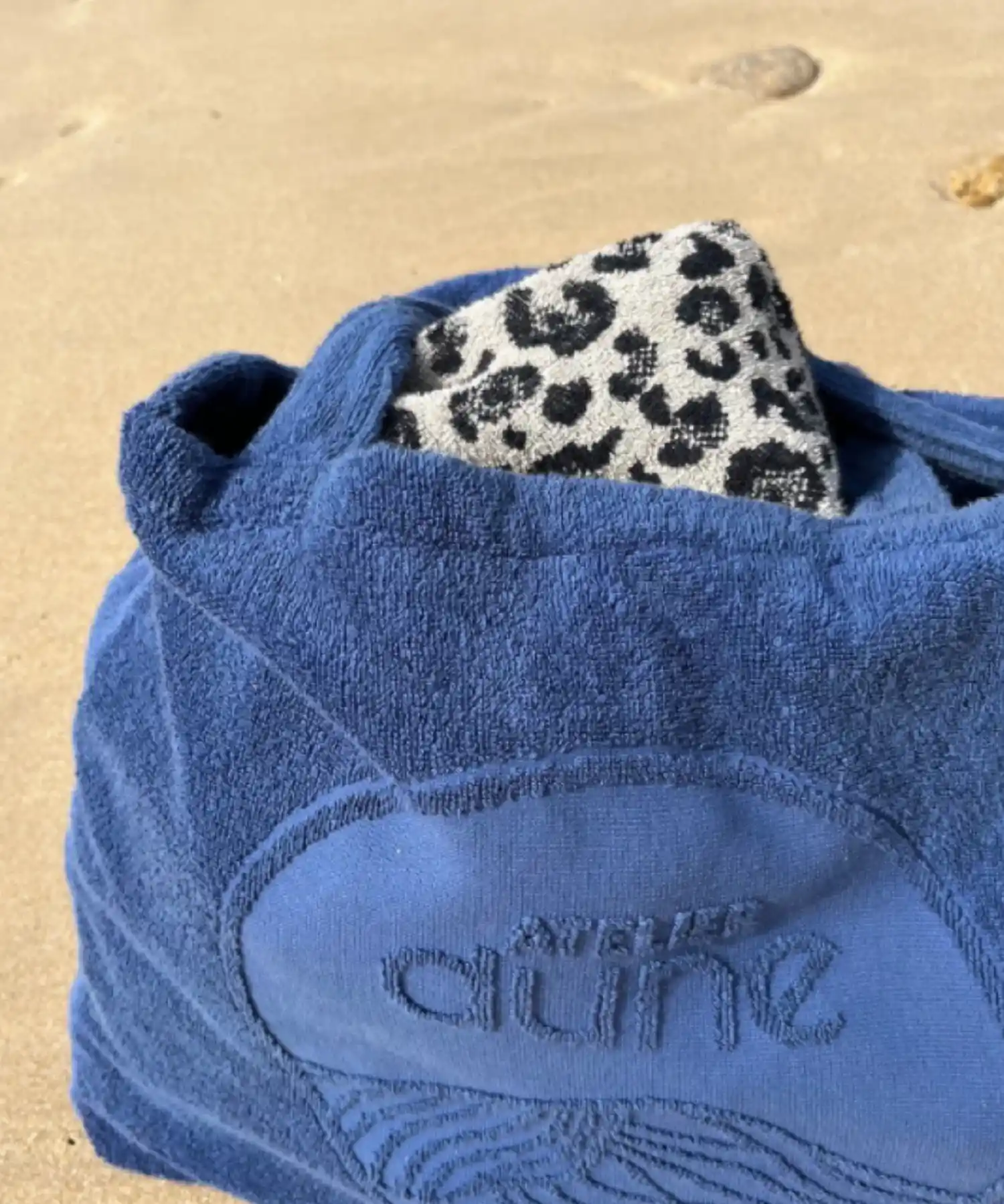 Totebag en éponge bouclette en coton bio - M - outremer - Atelier Dune | Manoir Plume