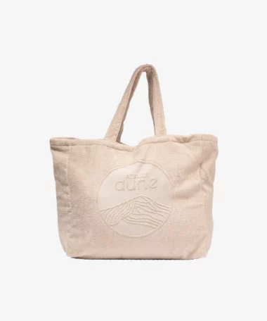 Totebag en éponge bouclette en coton bio - sable - Atelier Dune | Manoir Plume