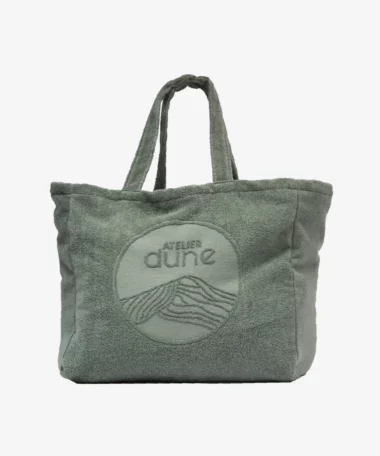 Totebag en éponge bouclette en coton bio - XL - sauge - Atelier Dune | Manoir Plume