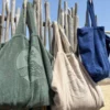 Totebag en éponge bouclette en coton bio - XL - sauge - Atelier Dune | Manoir Plume