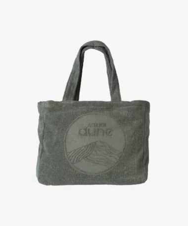 Totebag en éponge bouclette en coton bio - sauge - Atelier Dune | Manoir Plume