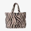 Totebag en éponge bouclette en coton bio - XL - zèbre - Atelier Dune | Manoir Plume