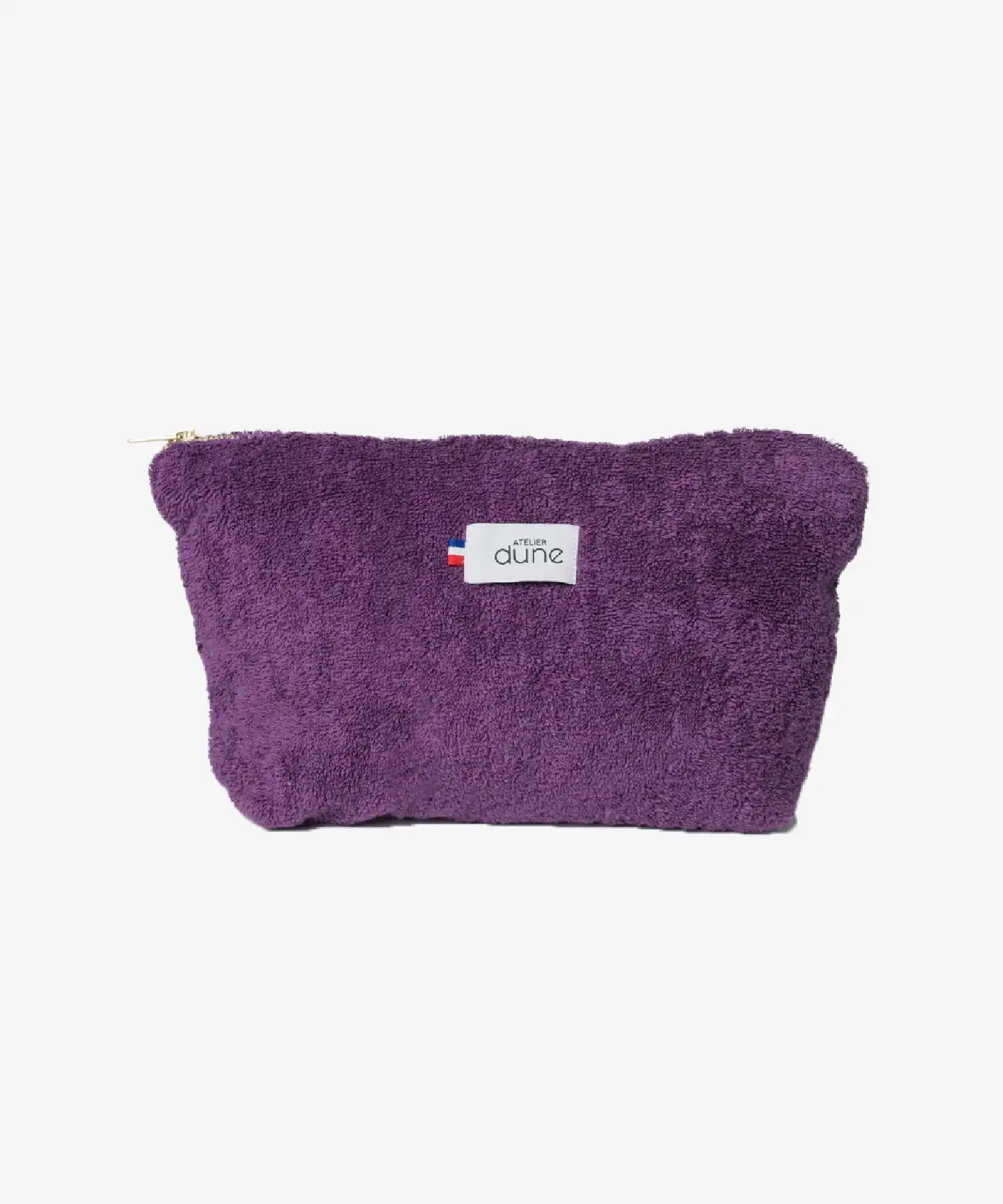 Trousse en éponge bouclette en coton bio - violet foncé - Atelier Dune | Manoir Plume