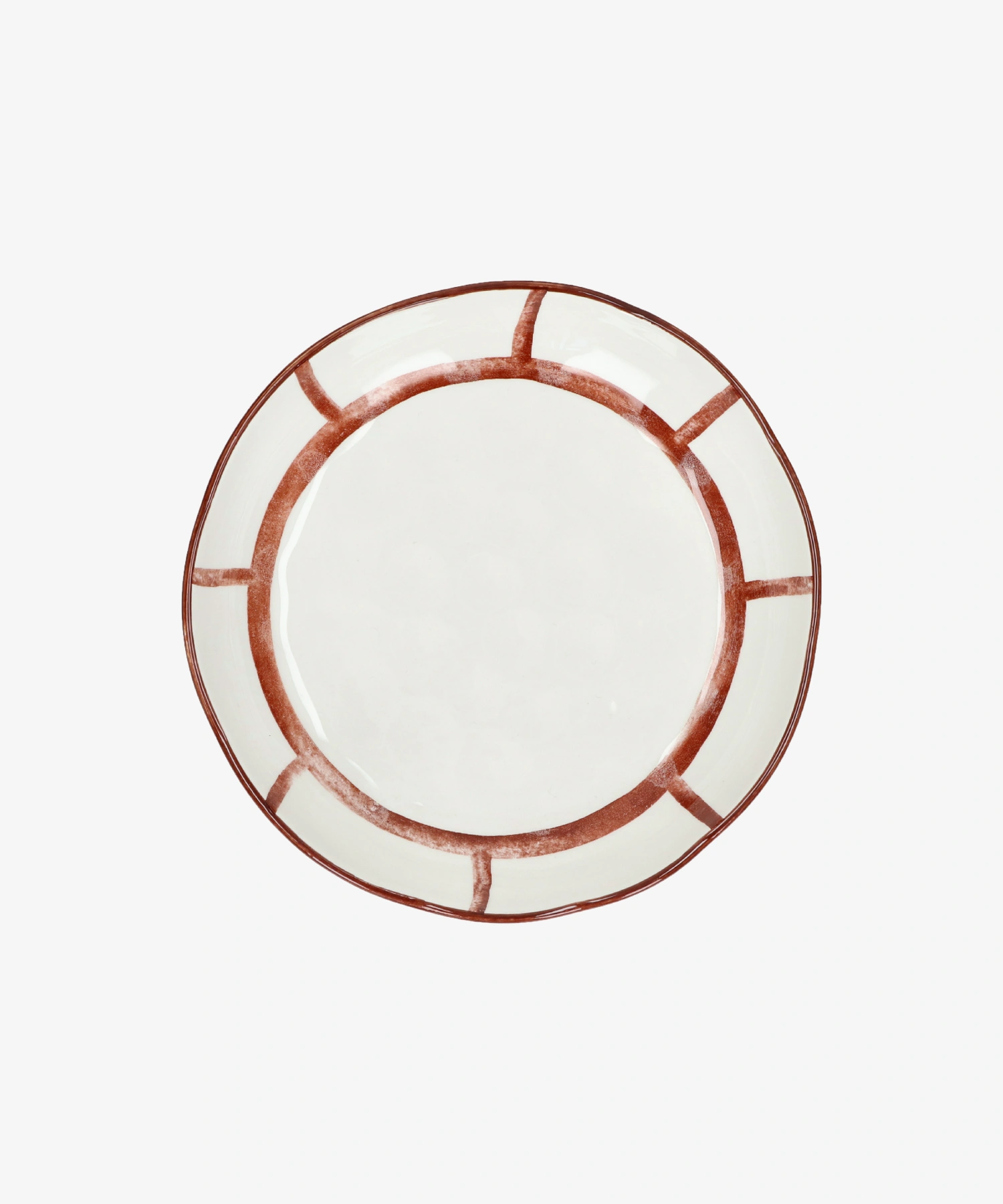 Assiette creuse en porcelaine Mykonos - rouille - Pomax | Manoir Plume