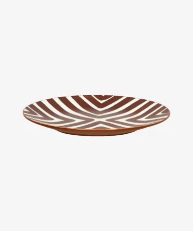Assiette plate en porcelaine Amuse - rouille - Pomax | Manoir Plume