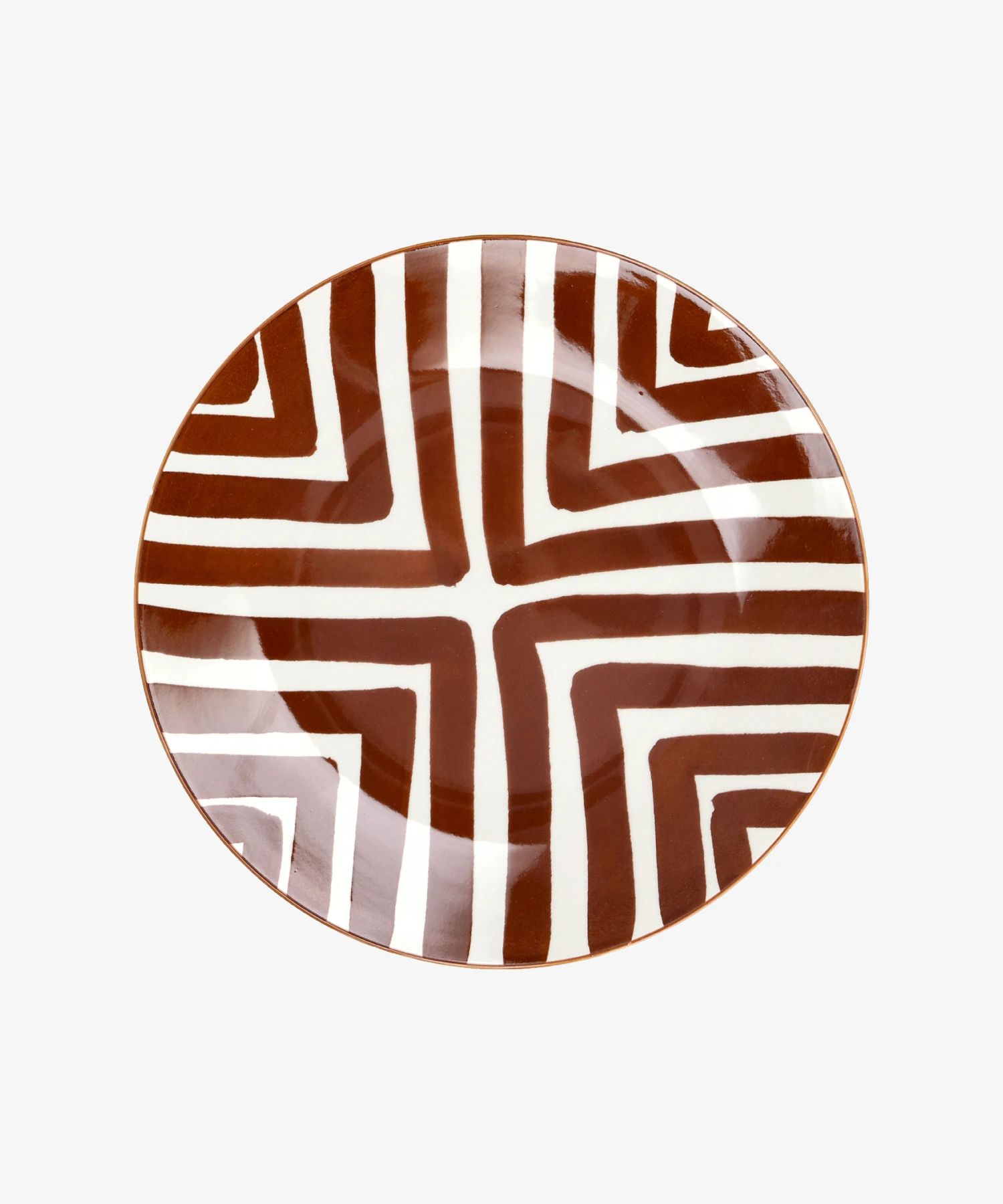 Assiette plate en porcelaine Amuse - rouille - Pomax | Manoir Plume