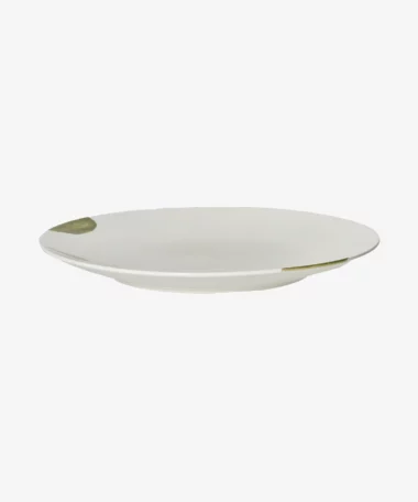 Assiette plate en porcelaine Labo - vert - Pomax | Manoir Plume