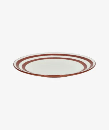 Assiette plate en porcelaine Mykonos - rouille - Pomax | Manoir Plume