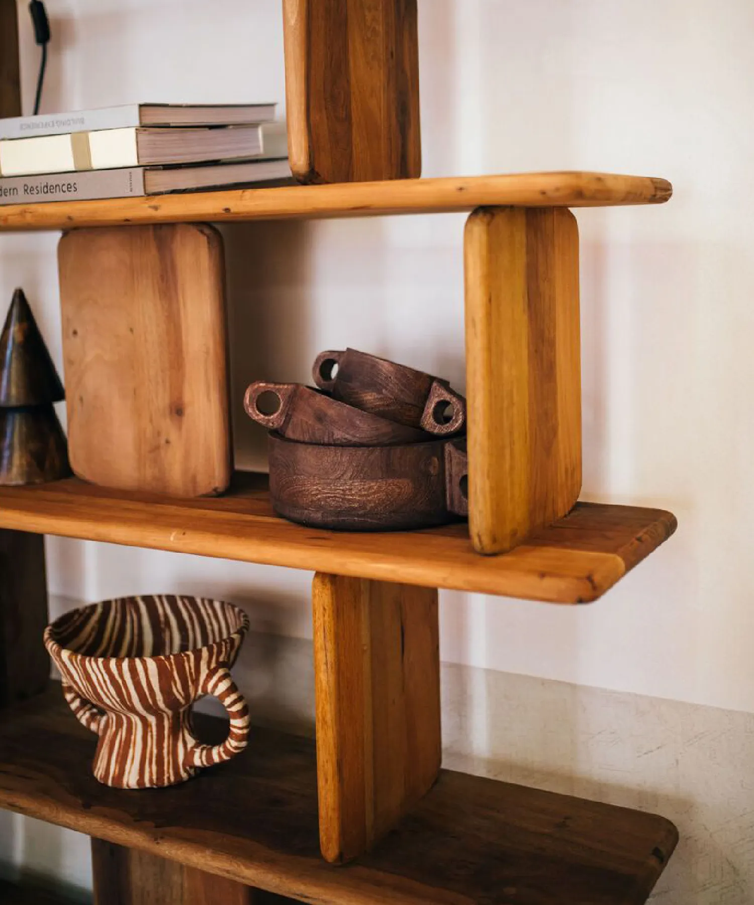 Étagère Matteo en bois recyclé - naturel - Pomax | Manoir Plume