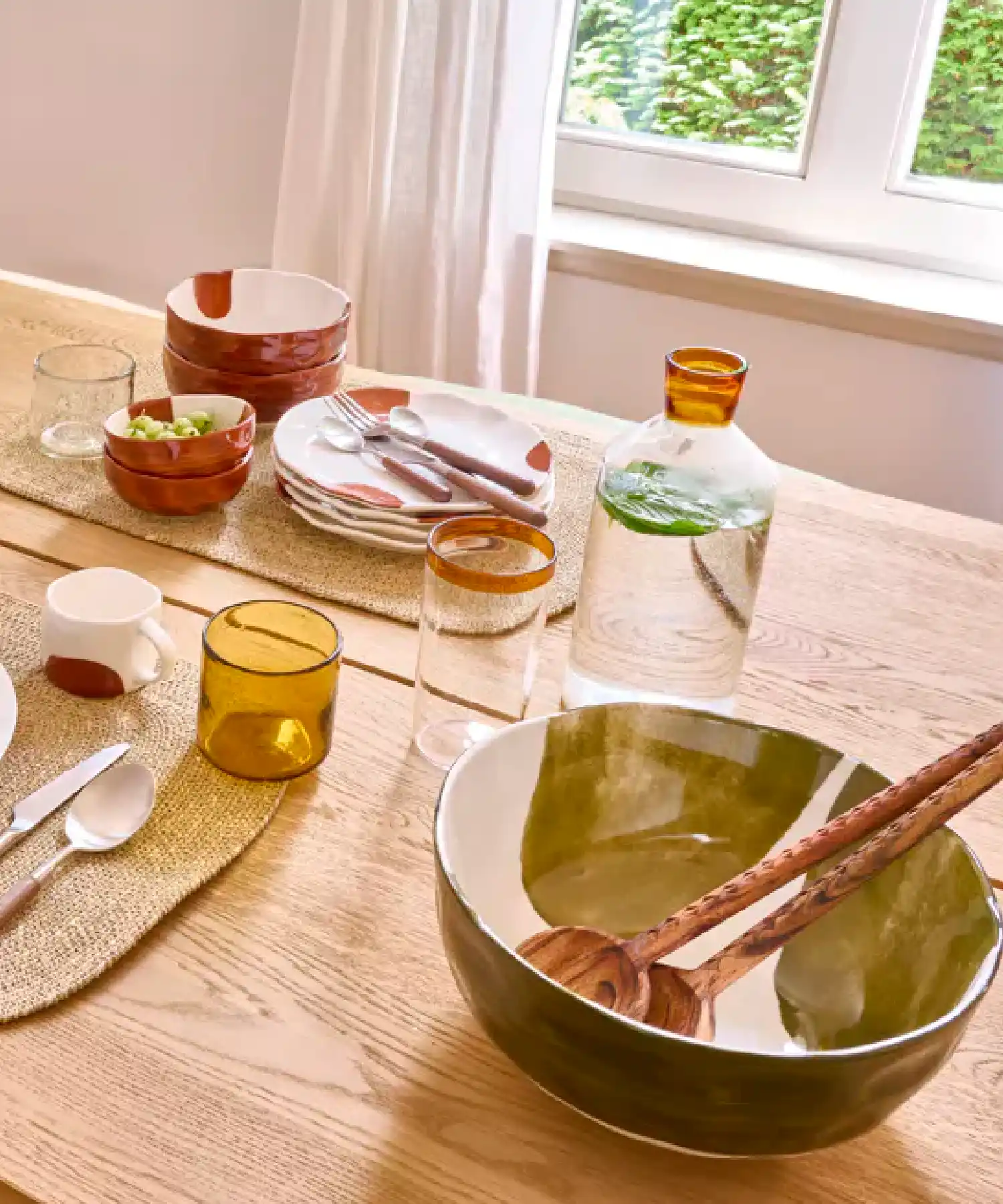 Saladier en porcelaine Labo - vert - Pomax | Manoir Plume