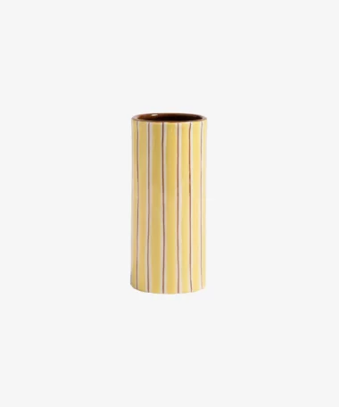 Vase en porcelaine Ray - jaune - &Klevering | Manoir Plume