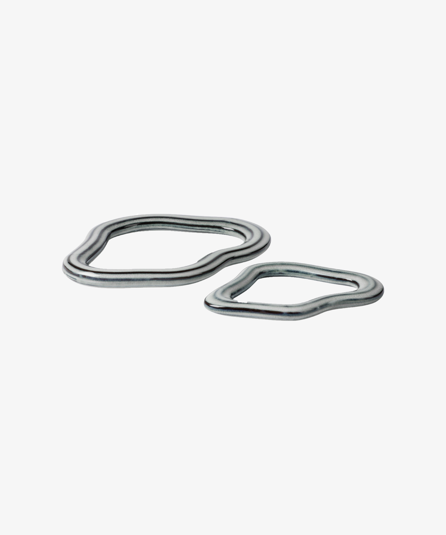 Set de 2 dessous de plat en grès émaillé Nordic Sea - bleu gris - Broste Copenhagen | Manoir Plume
