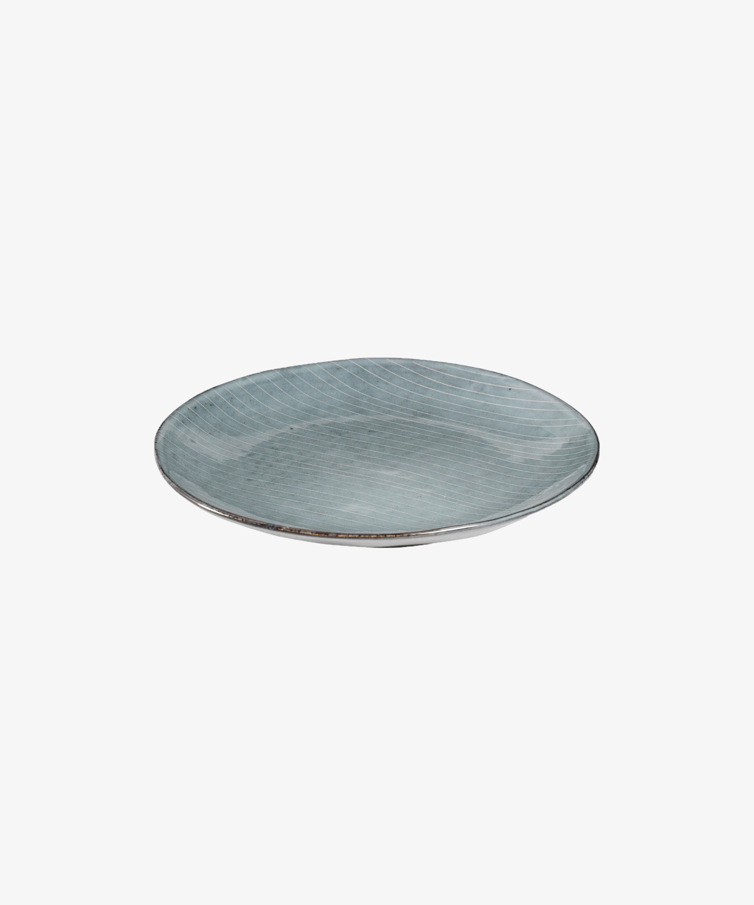 Assiette à dessert en grès émaillé Nordic Sea - bleu gris - Broste Copenhagen | Manoir Plume