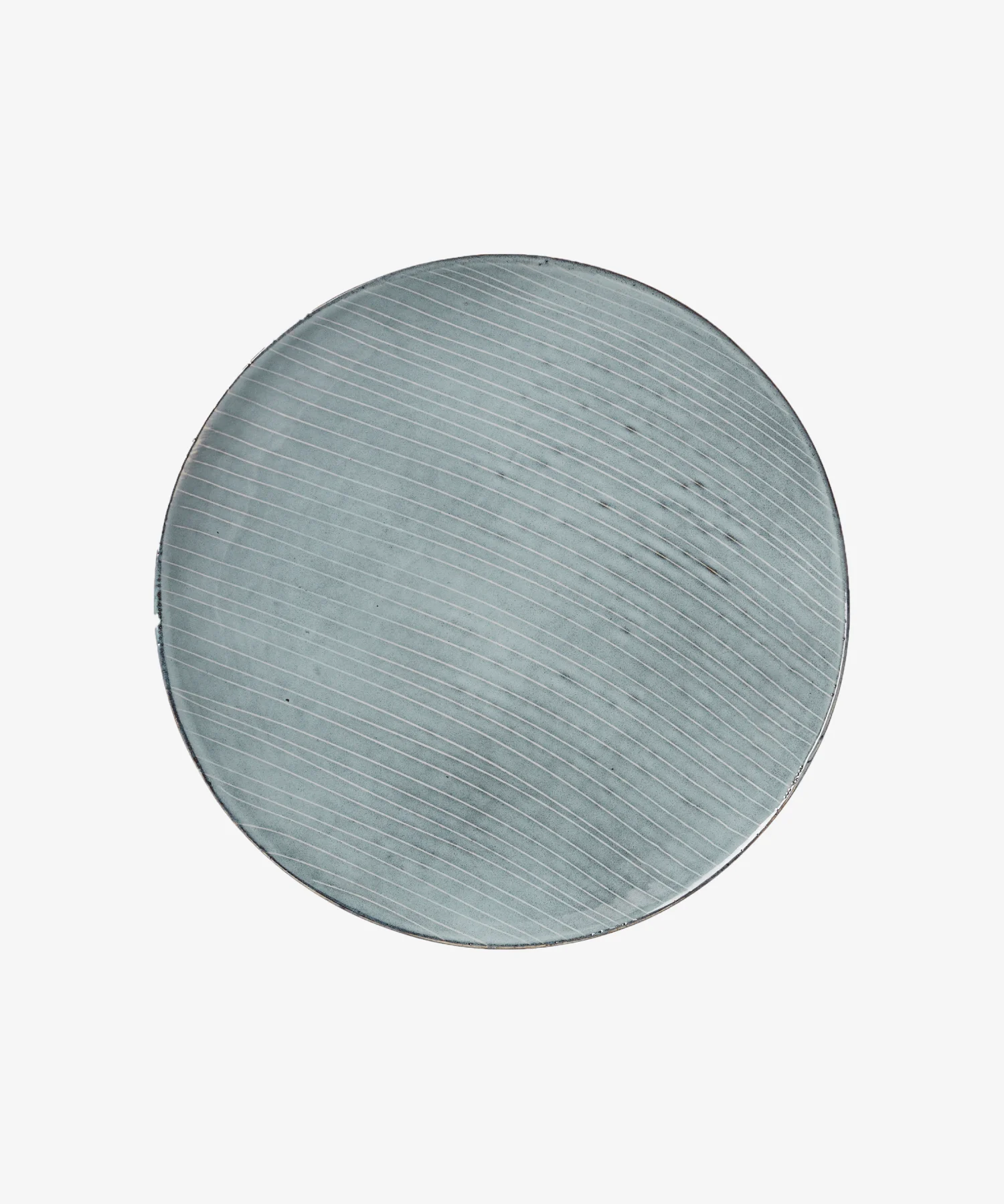 Assiette plate en grès émaillé Nordic Sea - bleu gris - Broste Copenhagen | Manoir Plume