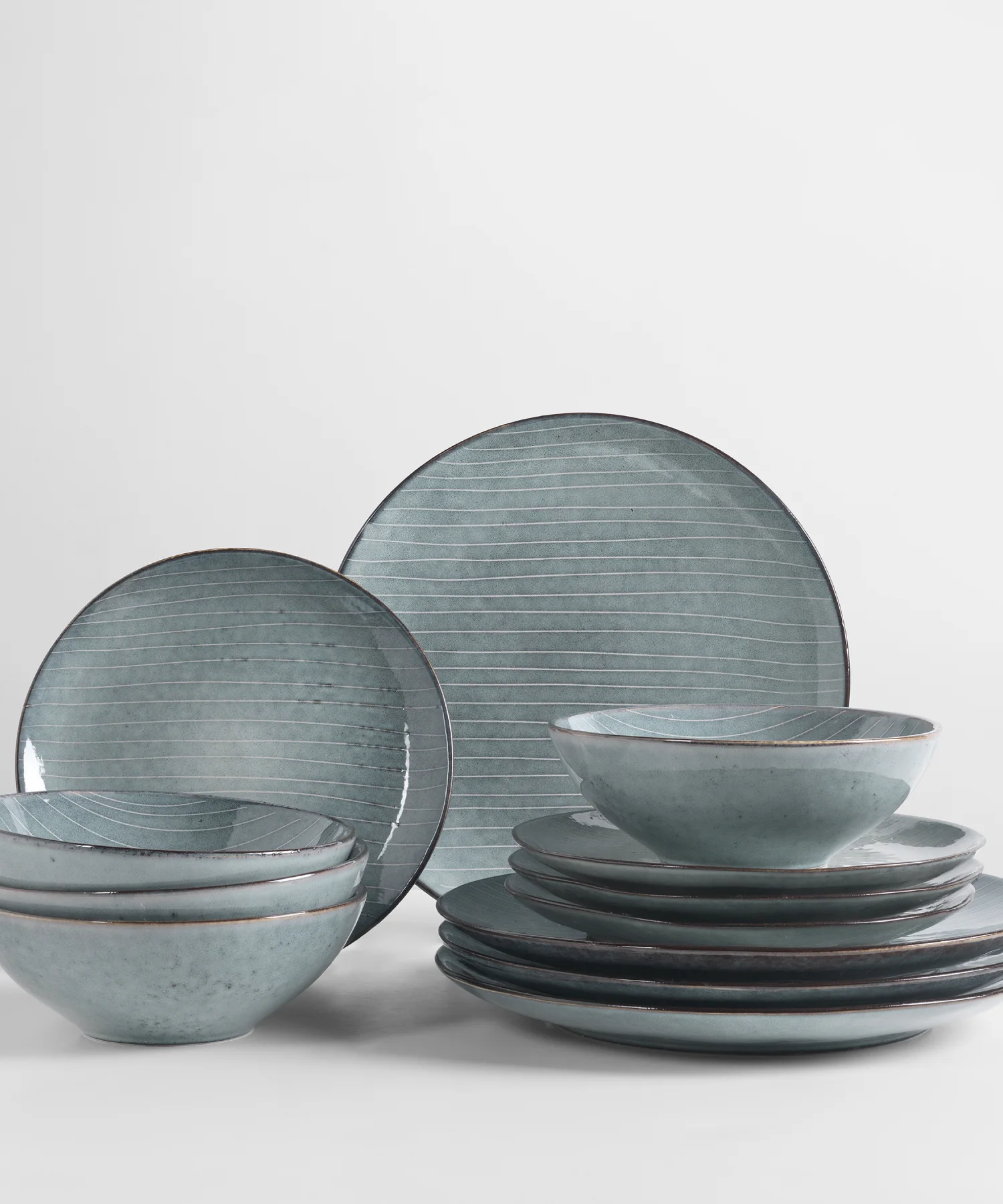 Bol en grès émaillé Nordic Sea Ø17 x 6 cm - bleu gris - Broste Copenhagen | Manoir Plume