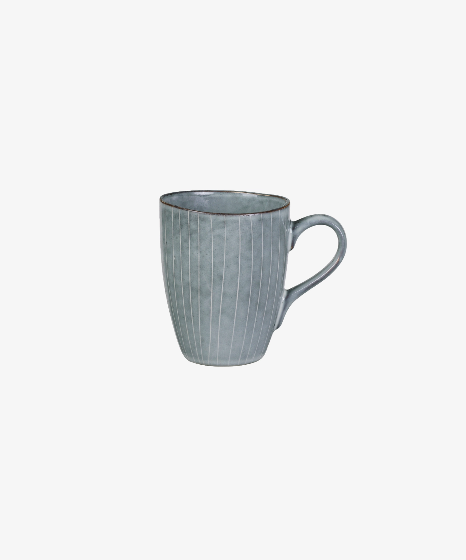 Mug avec anse en grès émaillé Nordic Sea - bleu gris - Broste Copenhagen | Manoir Plume