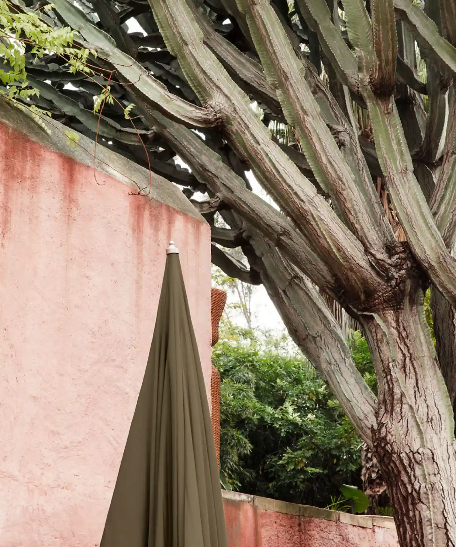 Parasol en bois Lull - olive - Ferm Living | Manoir Plume