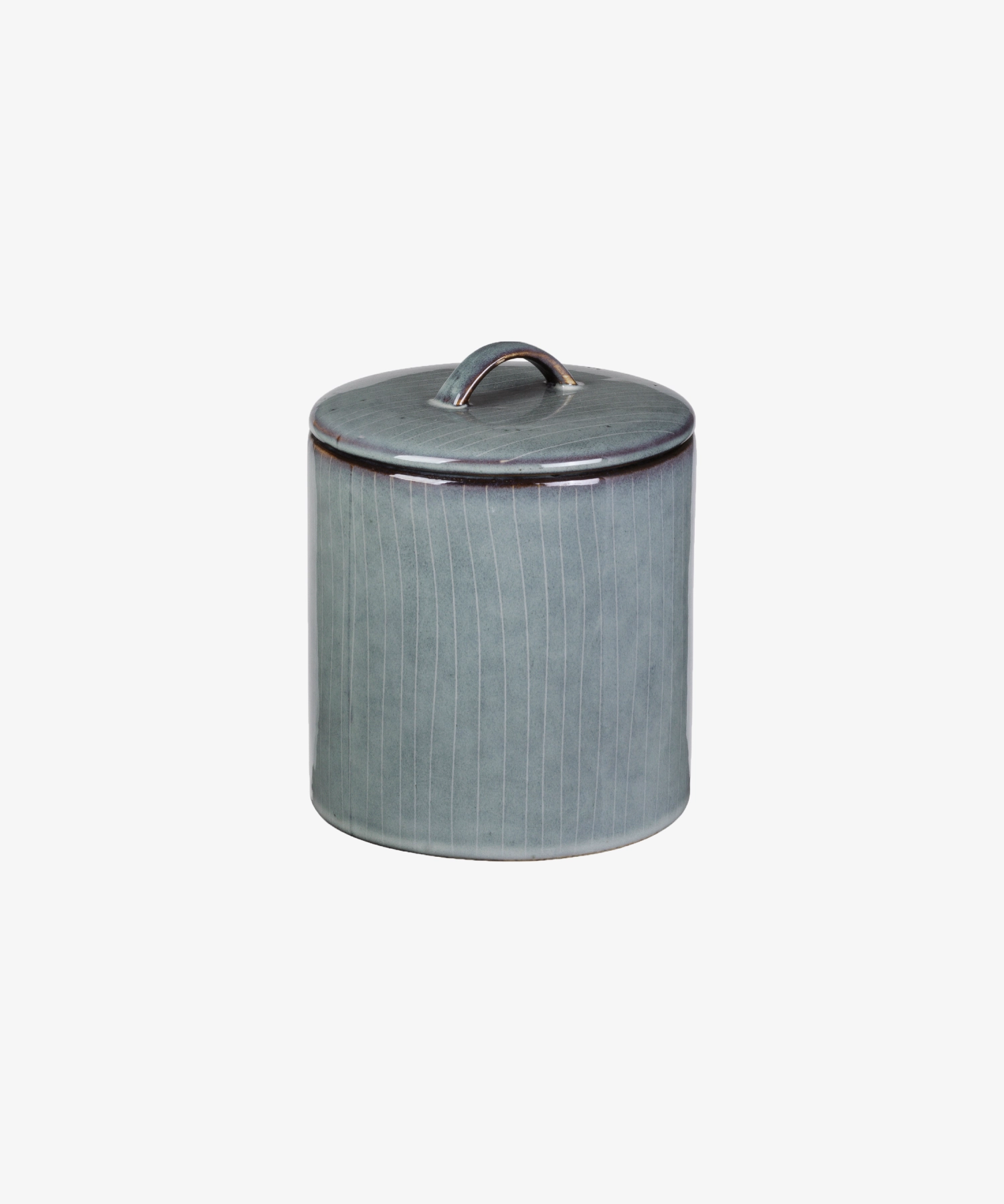 Pot avec couvercle en grès émaillé Nordic Sea - bleu gris - Broste Copenhagen | Manoir Plume