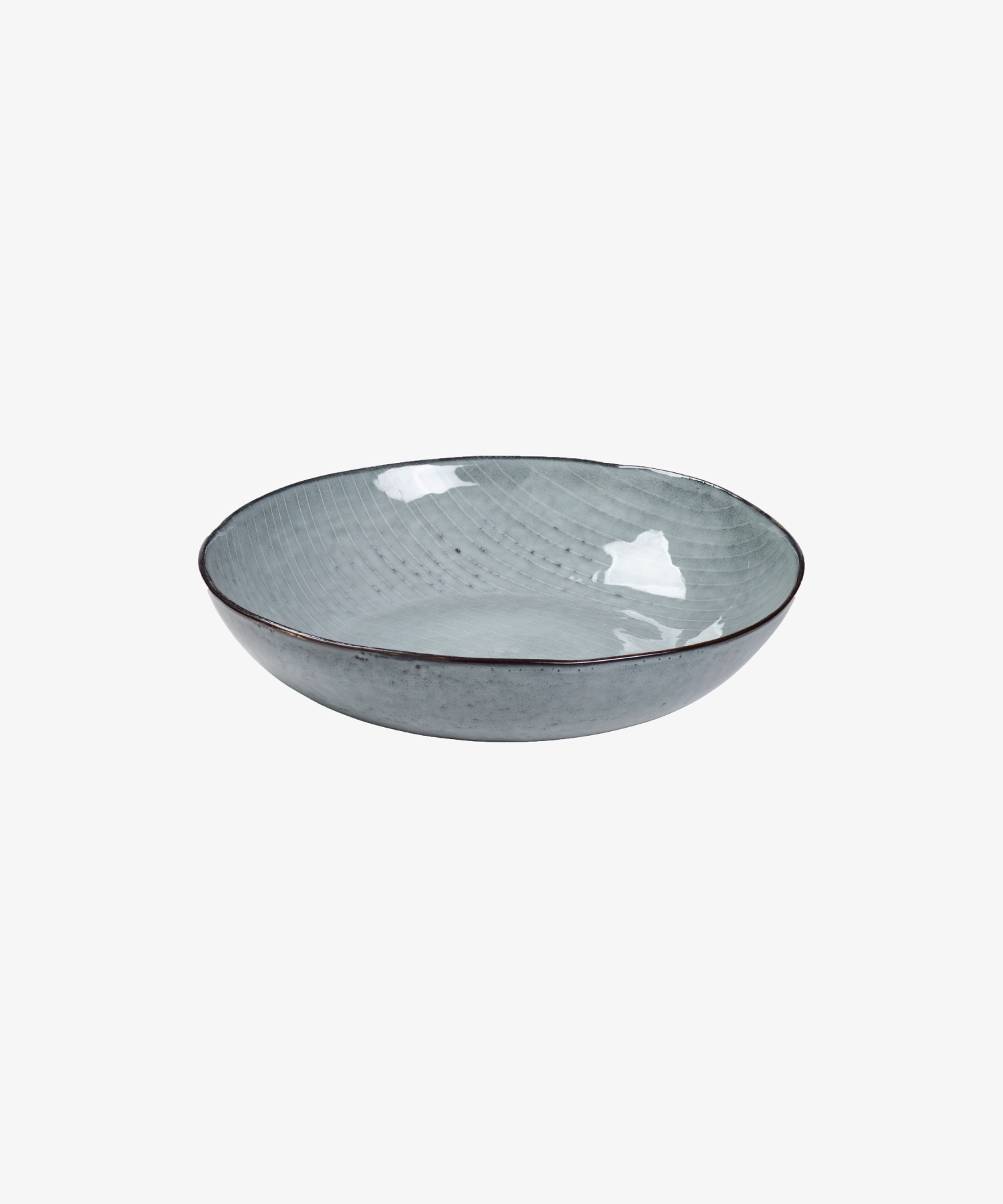 Saladier en grès émaillé Nordic Sea - bleu gris - Broste Copenhagen | Manoir Plume