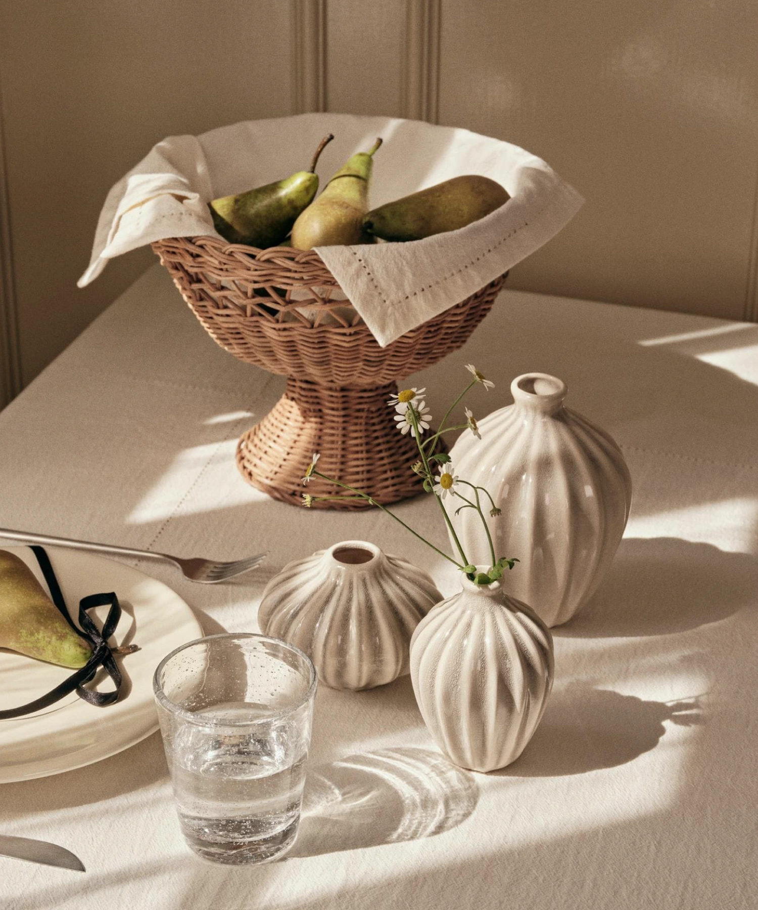 Set de 3 vases en porcelaine Amalie - vert - Broste Copenhagen | Manoir Plume