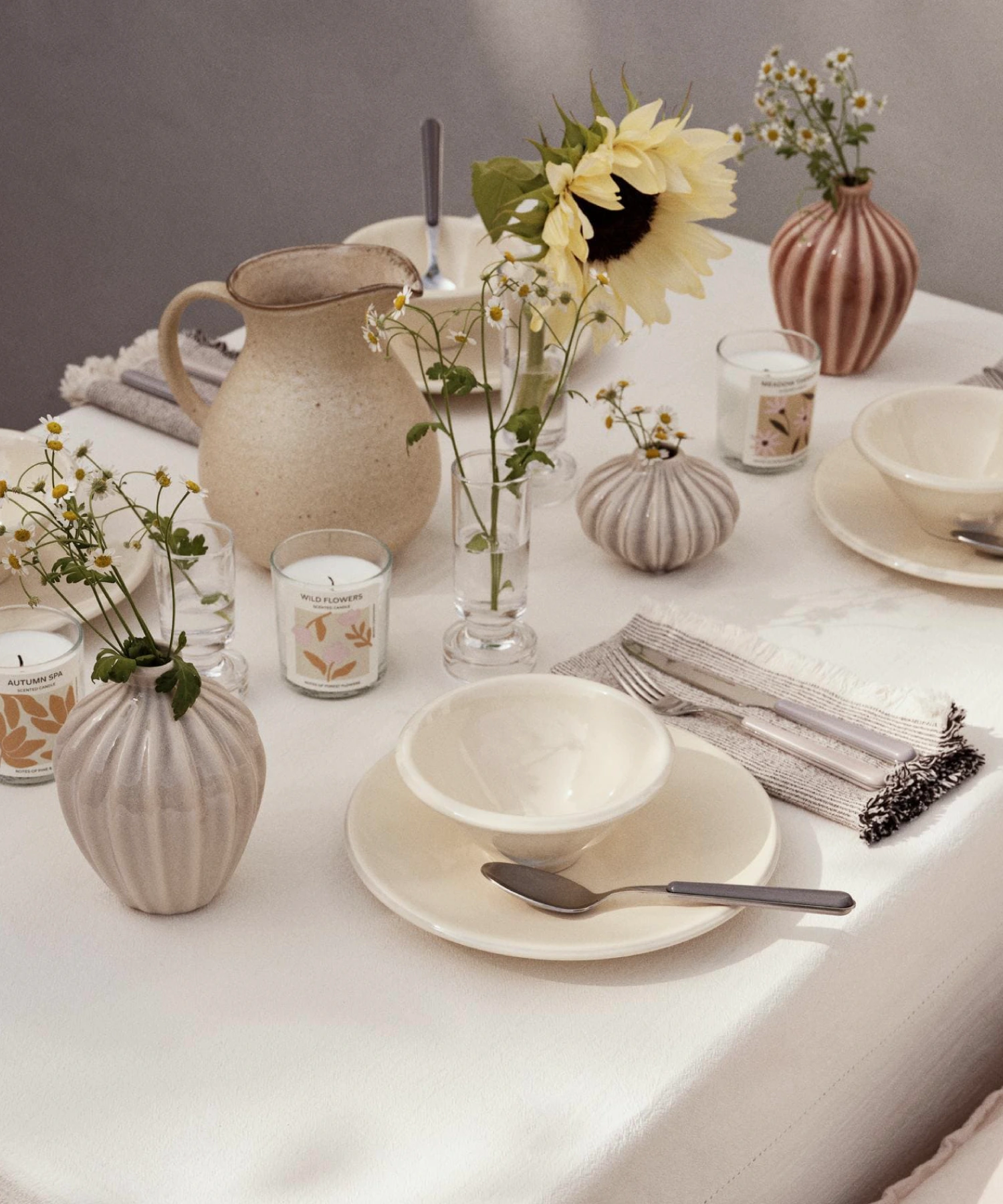 Set de 3 vases en porcelaine Amalie - vert - Broste Copenhagen | Manoir Plume