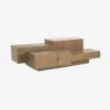 Table basse rectangulaire Quinten - marron - Eleonora | Manoir Plume