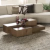 Table basse rectangulaire Quinten - marron - Eleonora | Manoir Plume