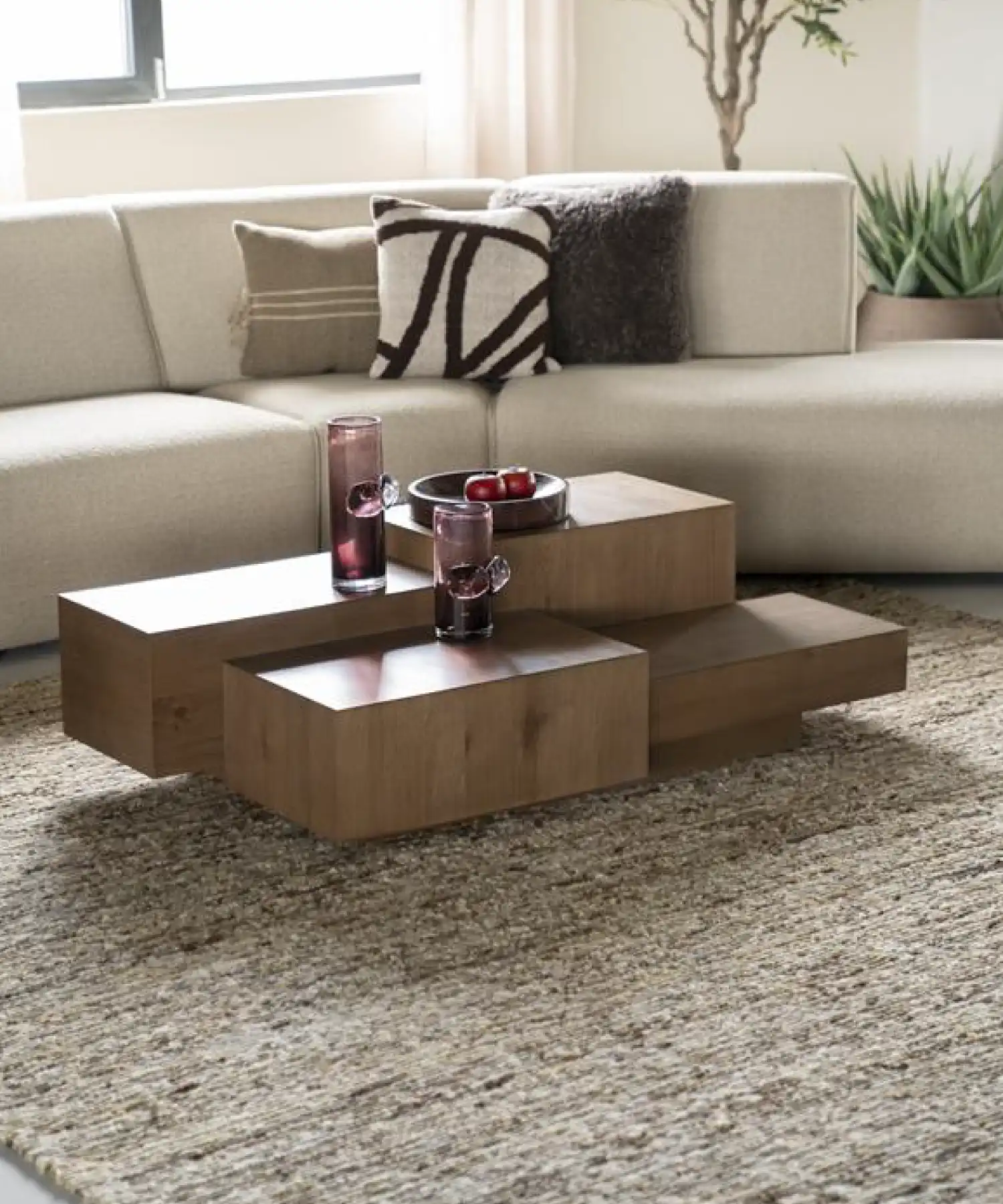 Table basse rectangulaire Quinten - marron - Eleonora | Manoir Plume