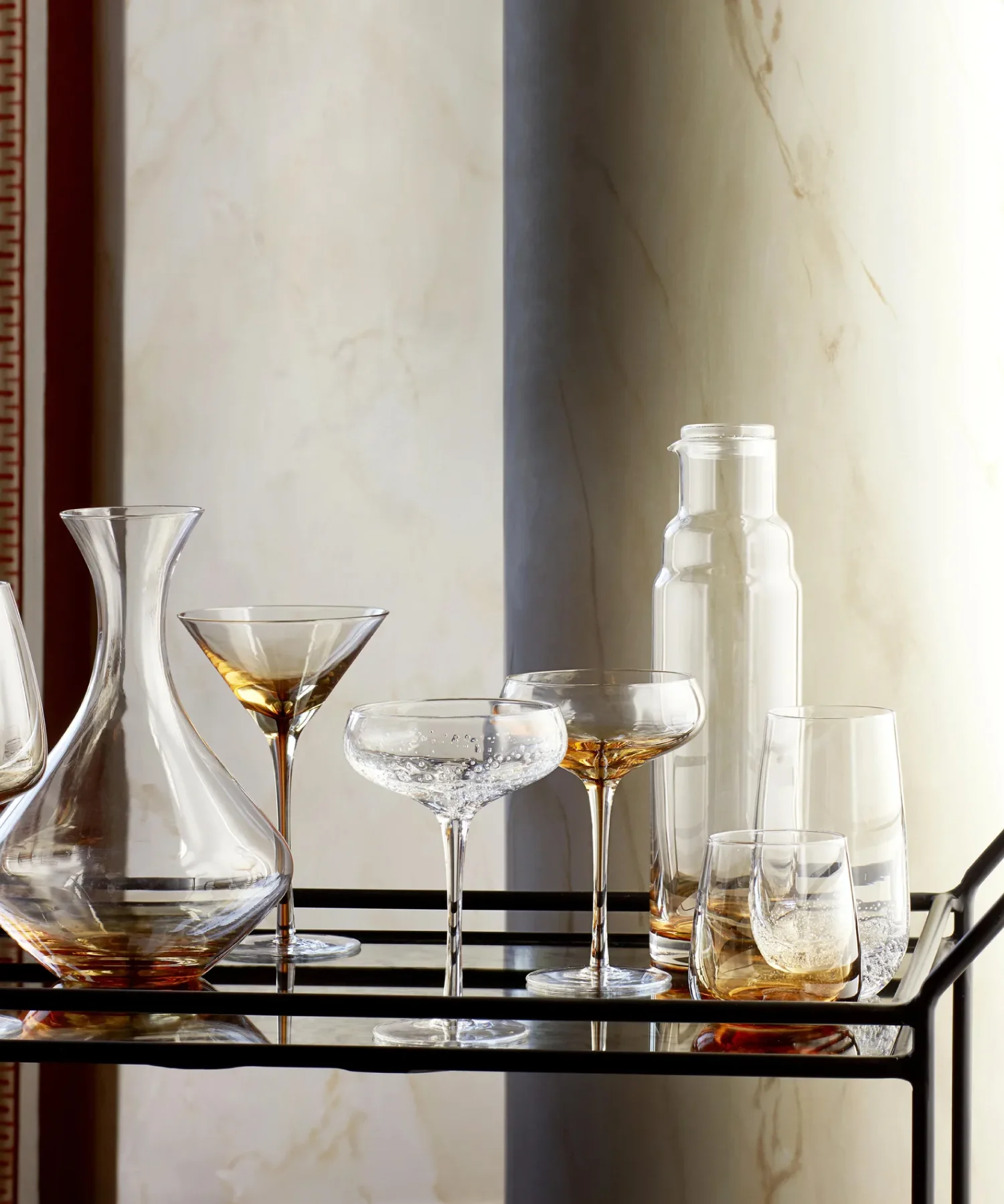 Verre à martini Amber - caramel - Broste Copenhagen | Manoir Plume