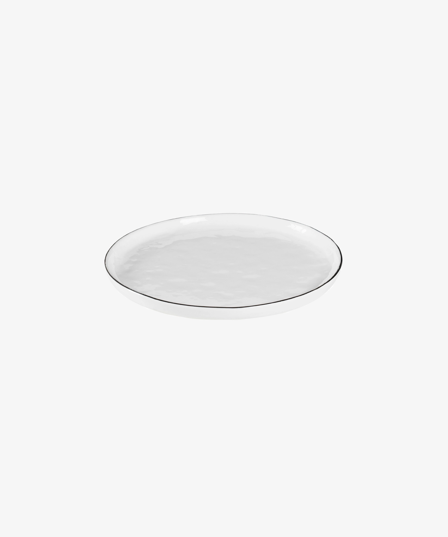 Assiette à dessert en porcelaine émaillée Salt Ø18 x 1,2 cm - blanc - Broste Copenhagen | Manoir Plume