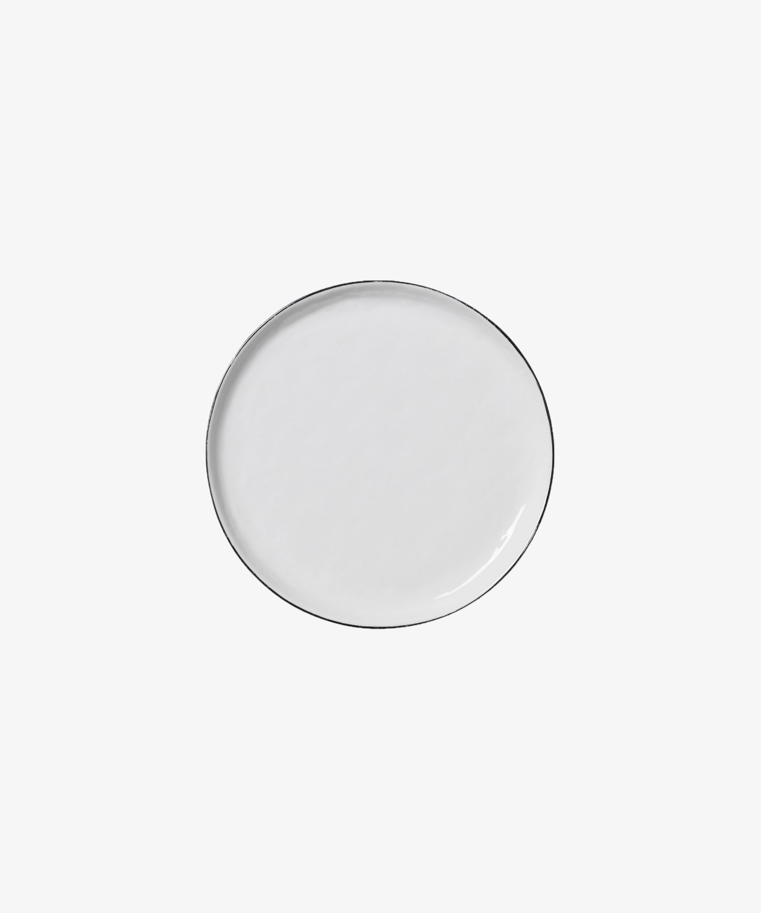 Assiette à dessert en porcelaine émaillée Salt Ø18 x 1,2 cm - blanc - Broste Copenhagen | Manoir Plume