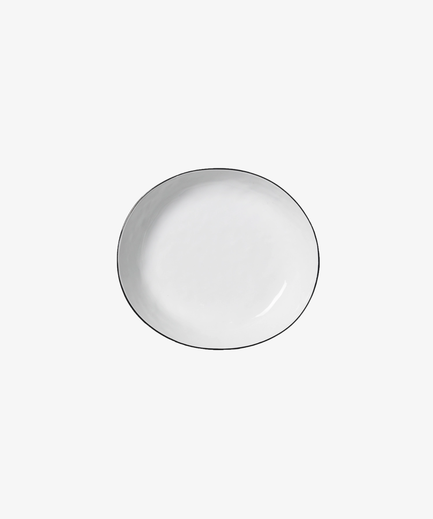 Assiette creuse en porcelaine émaillée Salt 18,2 x 20 x 4 cm - blanc - Broste Copenhagen | Manoir Plume