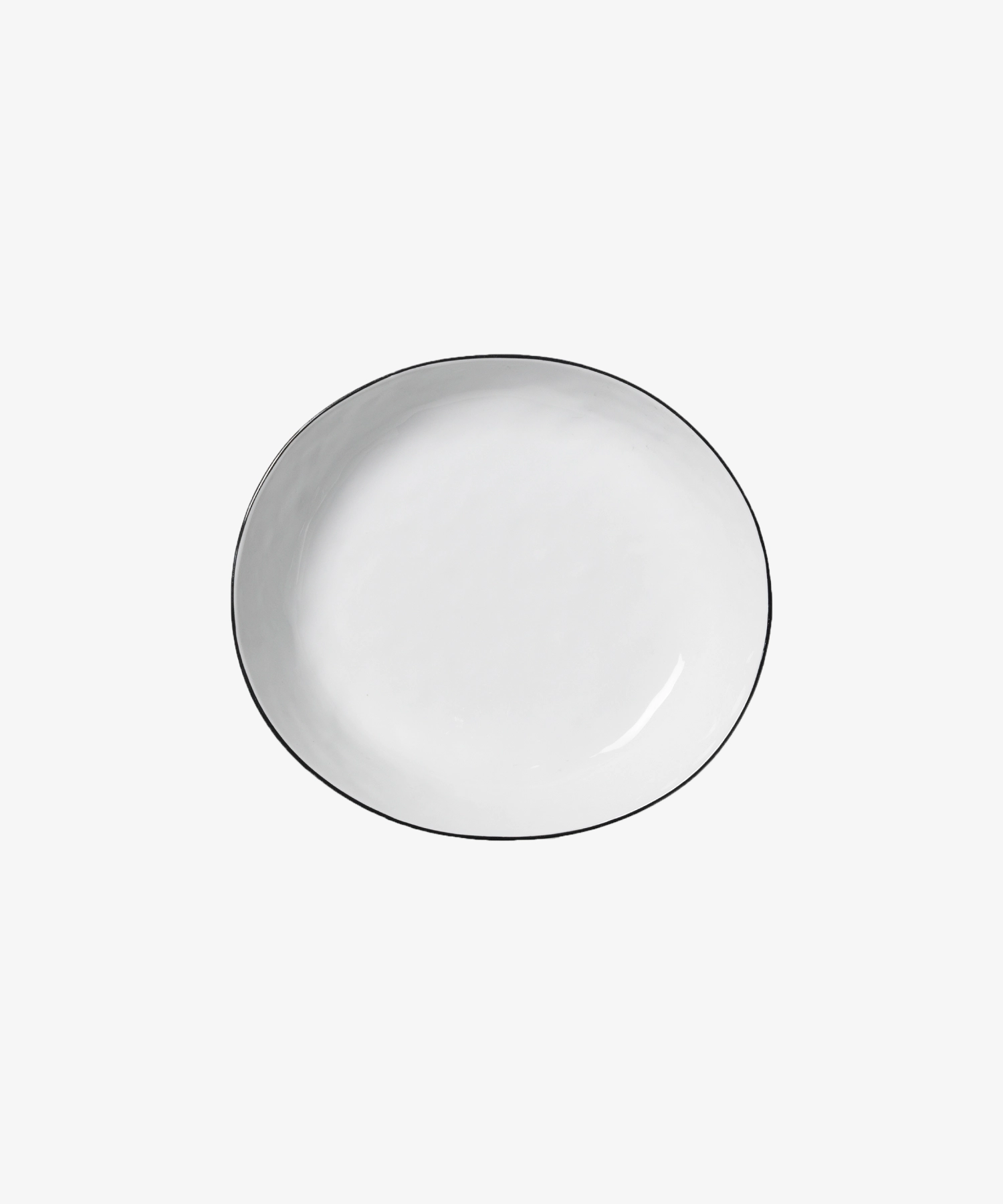 Assiette creuse en porcelaine émaillée Salt 21,8 x 24 x 4,2 cm - blanc - Broste Copenhagen | Manoir Plume